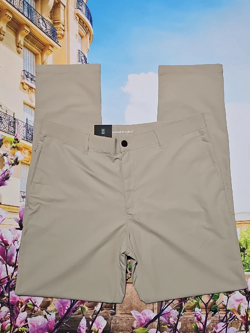 Banana Republic Men's Flat Front Khaki Chinos Size 36x34 New